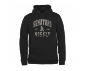 Men's Ottawa Senators Black Camo Stack Pullover Hoodie