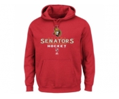 Ottawa Senators Majestic Red Critical Victory Pullover Hoodie Sweatshirt