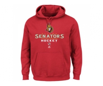 Ottawa Senators Majestic Red Critical Victory Pullover Hoodie Sweatshirt