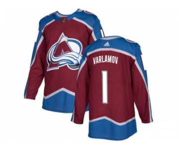 Adidas Colorado Avalanche #1 Semyon Varlamov Burgundy Home Authentic Stitched NHL Jersey