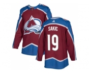 Adidas Colorado Avalanche #19 Joe Sakic Burgundy Home Authentic Stitched NHL Jersey