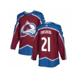 Adidas Colorado Avalanche #21 Peter Forsberg Burgundy Home Authentic Stitched NHL Jersey