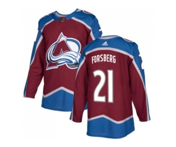 Adidas Colorado Avalanche #21 Peter Forsberg Burgundy Home Authentic Stitched NHL Jersey