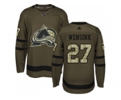 Adidas Colorado Avalanche #27 John Wensink Green Salute to Service Stitched NHL Jersey