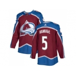 Adidas Colorado Avalanche #5 Rob Ramage Burgundy Home Authentic Stitched NHL Jersey