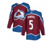 Adidas Colorado Avalanche #5 Rob Ramage Burgundy Home Authentic Stitched NHL Jersey