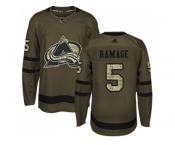 Adidas Colorado Avalanche #5 Rob Ramage Green Salute to Service Stitched NHL Jersey