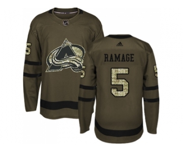 Adidas Colorado Avalanche #5 Rob Ramage Green Salute to Service Stitched NHL Jersey