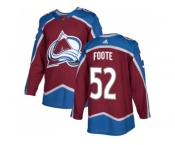 Adidas Colorado Avalanche #52 Adam Foote Burgundy Home Authentic Stitched NHL Jersey