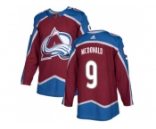 Adidas Colorado Avalanche #9 Lanny McDonald Burgundy Home Authentic Stitched NHL Jersey