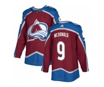 Adidas Colorado Avalanche #9 Lanny McDonald Burgundy Home Authentic Stitched NHL Jersey