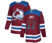 Avalanche #17 Tyson Jost Burgundy Home Drift Fashion Stitched Hockey Jersey