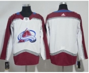 Avalanche Blank White Road Stitched Hockey Jersey