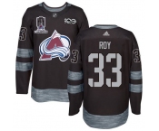 Colorado Avalanche #33 Patrick Roy Black 1917-2017 Black Stanley Cup Champions Patch 100th Anniversary Stitched NHL Jersey