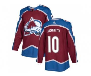 Men Adidas Colorado Avalanche #10 Sven Andrighetto Burgundy Home Authentic Stitched NHL Jersey