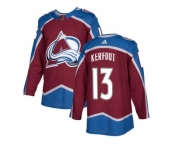 Men Adidas Colorado Avalanche #13 Alexander Kerfoot Burgundy Home Authentic Stitched NHL Jersey