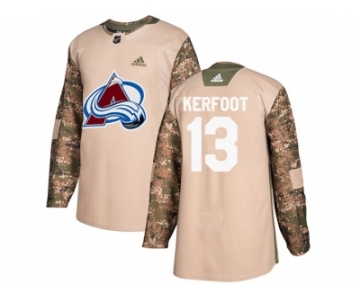 Men Adidas Colorado Avalanche #13 Alexander Kerfoot Camo Authentic 2017 Veterans Day Stitched NHL Jersey