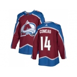 Men Adidas Colorado Avalanche #14 Blake Comeau Burgundy Home Authentic Stitched NHL Jersey