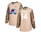 Men Adidas Colorado Avalanche #14 Blake Comeau Camo Authentic 2017 Veterans Day Stitched NHL Jersey