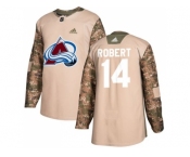 Men Adidas Colorado Avalanche #14 Rene Robert Camo Authentic 2017 Veterans Day Stitched NHL Jersey