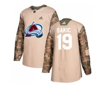 Men Adidas Colorado Avalanche #19 Joe Sakic Camo Authentic 2017 Veterans Day Stitched NHL Jersey