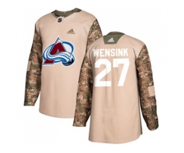 Men Adidas Colorado Avalanche #27 John Wensink Camo Authentic 2017 Veterans Day Stitched NHL Jersey