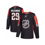 Men Adidas Colorado Avalanche #29 Nathan MacKinnon Black 2018 All-Star Central Division Authentic Stitched NHL Jersey