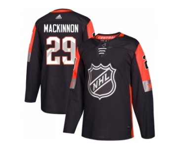 Men Adidas Colorado Avalanche #29 Nathan MacKinnon Black 2018 All-Star Central Division Authentic Stitched NHL Jersey