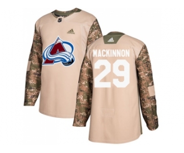 Men Adidas Colorado Avalanche #29 Nathan MacKinnon Camo Authentic 2017 Veterans Day Stitched NHL Jersey