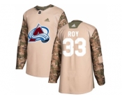 Men Adidas Colorado Avalanche #33 Patrick Roy Camo Authentic 2017 Veterans Day Stitched NHL Jersey