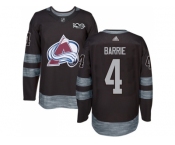 Men Adidas Colorado Avalanche #4 Tyson Barrie Black 1917-2017 100th Anniversary Stitched NHL Jersey