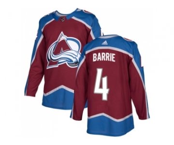 Men Adidas Colorado Avalanche #4 Tyson Barrie Burgundy Home Authentic Stitched NHL Jersey