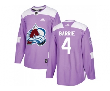 Men Adidas Colorado Avalanche #4 Tyson Barrie Purple Authentic Fights Cancer Stitched NHL Jersey