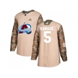 Men Adidas Colorado Avalanche #5 Rob Ramage Camo Authentic 2017 Veterans Day Stitched NHL Jersey