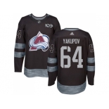 Men Adidas Colorado Avalanche #64 Nail Yakupov Black 1917-2017 100th Anniversary Stitched NHL Jersey