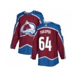 Men Adidas Colorado Avalanche #64 Nail Yakupov Burgundy Home Authentic Stitched NHL Jersey