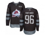 Men's Adidas Colorado Avalanche #96 Mikko Rantanen Authentic Black 1917-2017 100th Anniversary NHL Jersey