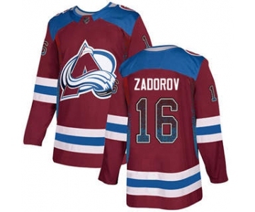 Men's Avalanche #16 Nikita Zadorov Burgundy Home Drift Fashion Stitched Hockey Jersey