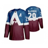 Men's Avalanche #29 Nathan MacKinnon Blue Burgundy Authentic 2019 Stadium Series Stitched Hockey Jersey