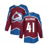 Men's Avalanche #41 Pierre-Edouard Bellemare Burgundy Home Authentic Stitched Hockey Jersey