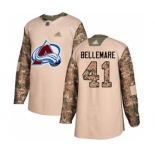 Men's Avalanche #41 Pierre-Edouard Bellemare Camo Authentic 2017 Veterans Day Stitched Hockey Jersey