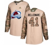 Men's Avalanche #41 Pierre-Edouard Bellemare Camo Authentic 2017 Veterans Day Stitched Hockey Jersey