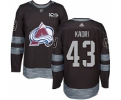 Men's Avalanche #43 Nazem Kadri Black 1917-2017 100th Anniversary Stitched Hockey Jersey