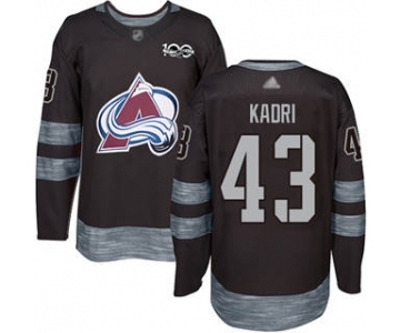 Men's Avalanche #43 Nazem Kadri Black 1917-2017 100th Anniversary Stitched Hockey Jersey