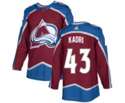 Men's Avalanche #43 Nazem Kadri Burgundy Home Stitched Hockey Jersey