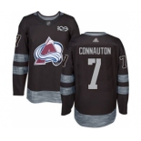 Men's Avalanche #7 Kevin Connauton Black 1917-2017 100th Anniversary Stitched Hockey Jersey