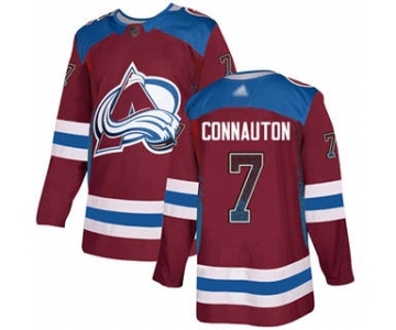 Men's Avalanche #7 Kevin Connauton Burgundy Home Authentic Drift Fashion Stitched Hockey Jersey