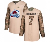 Men's Avalanche #7 Kevin Connauton Camo Authentic 2017 Veterans Day Stitched Hockey Jersey