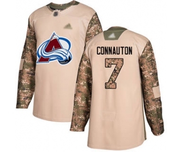 Men's Avalanche #7 Kevin Connauton Camo Authentic 2017 Veterans Day Stitched Hockey Jersey