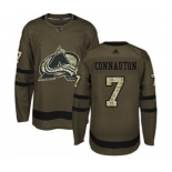 Men's Avalanche #7 Kevin Connauton Green Salute to Service Stitched Hockey Jersey